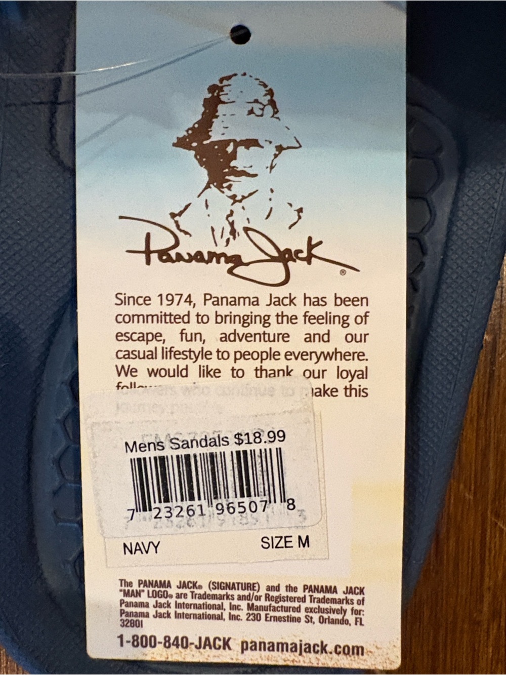 Panama Jack Men's Blue Slide Sandals - Picture 5 of 5